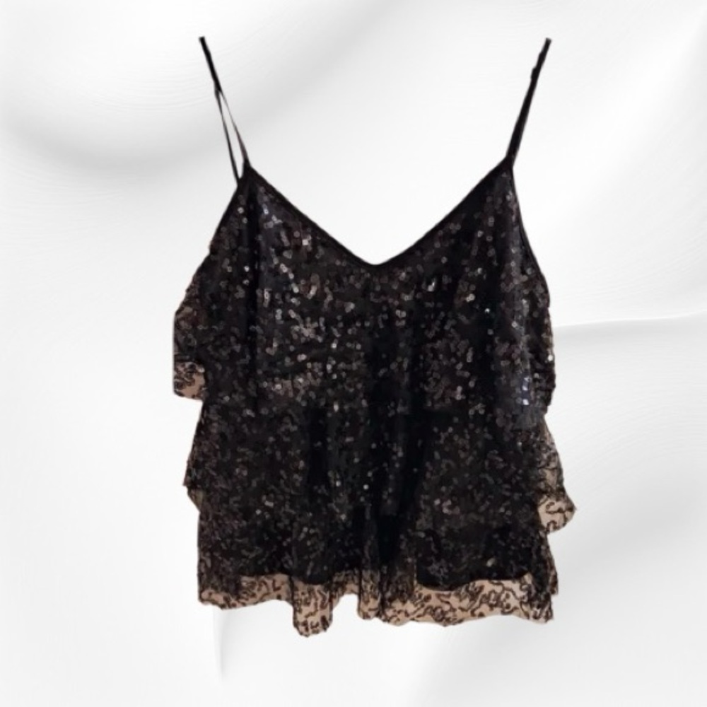 Forever 21 Sequined Tiered Cami Size Medium NWT MSRP $20